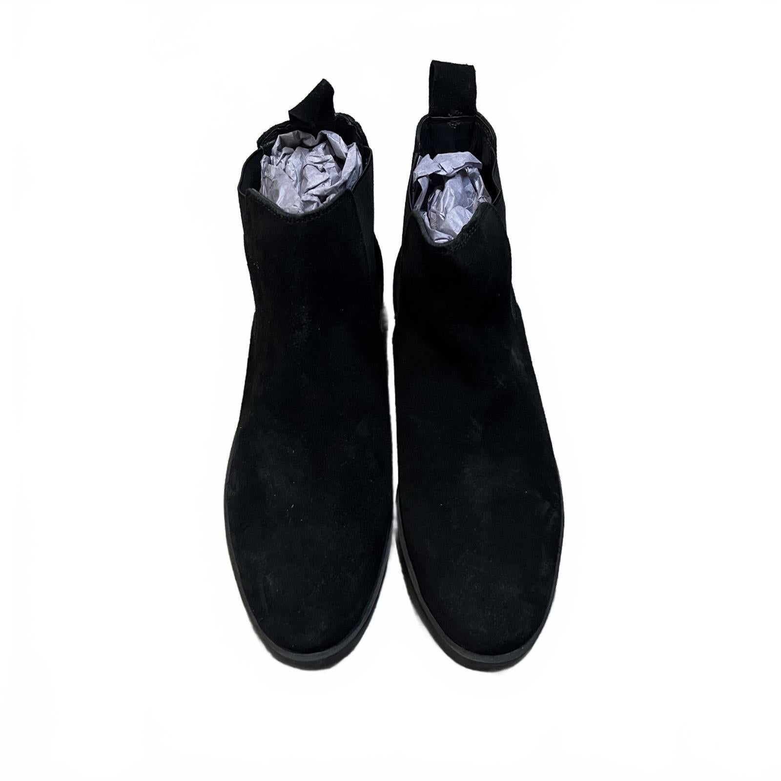 Moda in Pelle Solaro Chelsea Boot Suede Mens Black Size UK 6 EU 40 *SB10