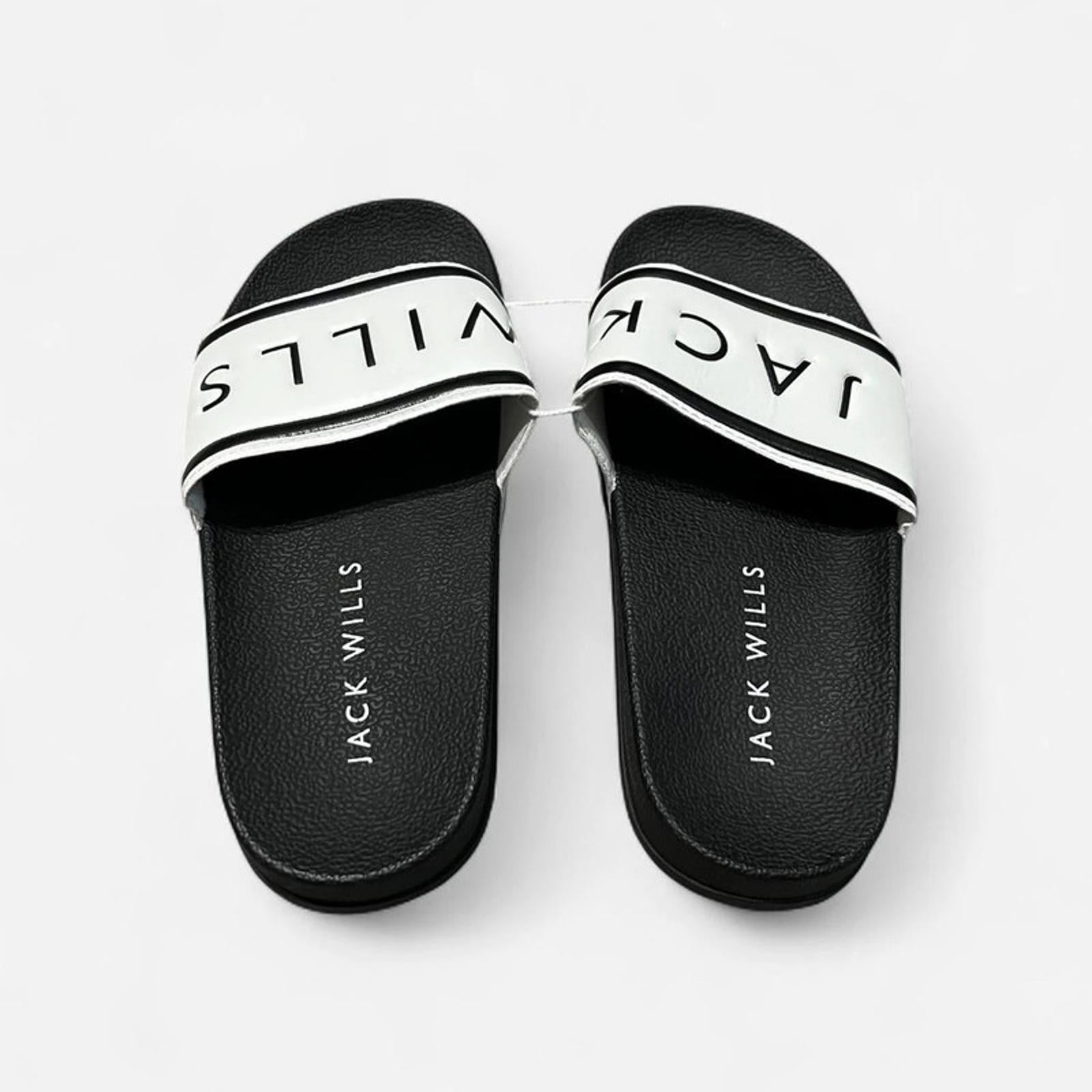 Jack Wills Logo Sliders White Ladies Size UK 3-4 EU 36-37 *REF:SB1