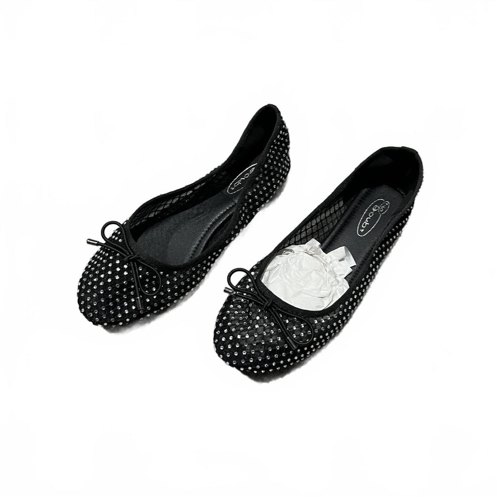 No Doubt Women's Bow Ballet Pumps Black Size UK 6 EU 39 *FF1