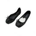 No Doubt Women's Bow Ballet Pumps Black Size UK 6 EU 39 *FF1