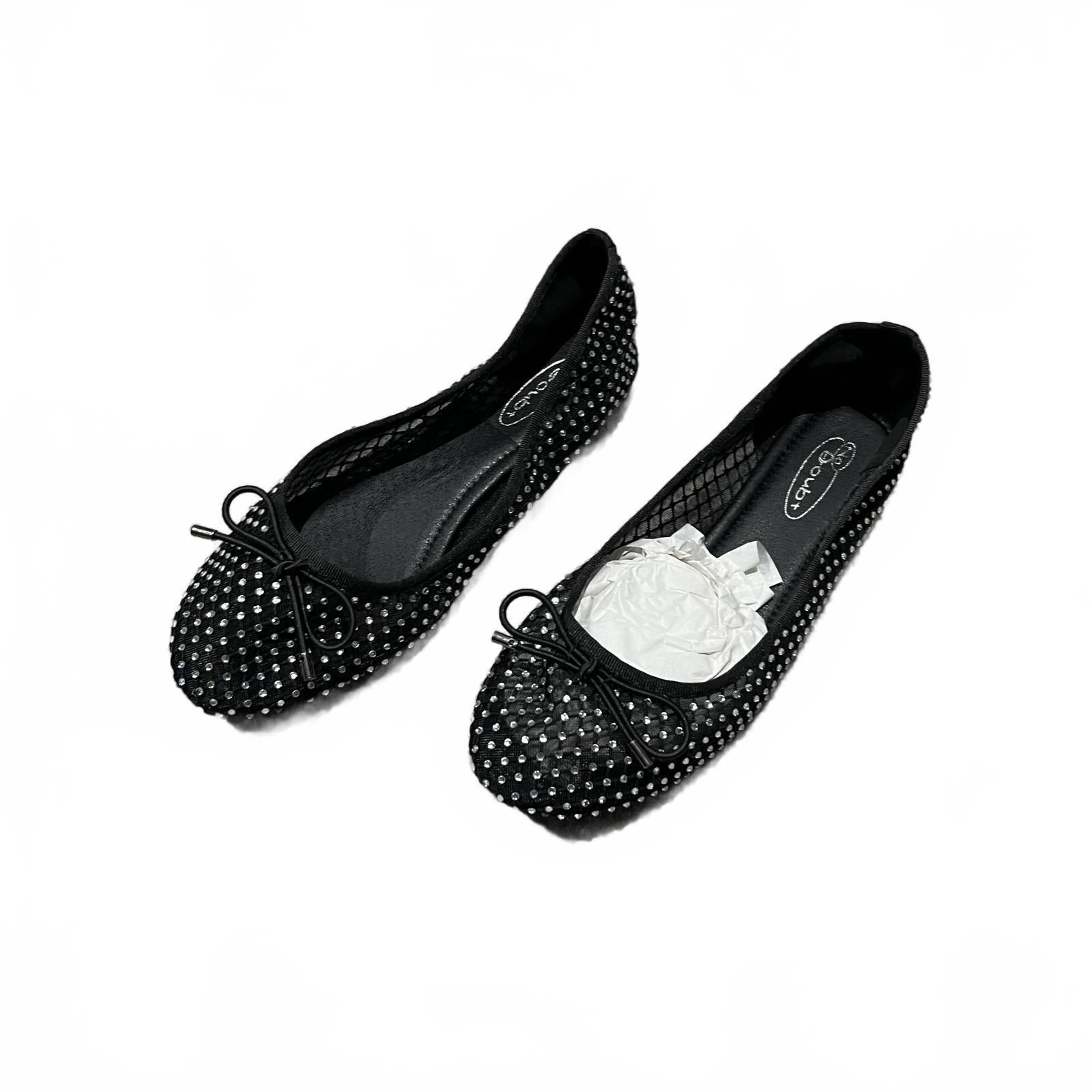 No Doubt Women's Bow Ballet Pumps Black Size UK 6 EU 39 *FF1