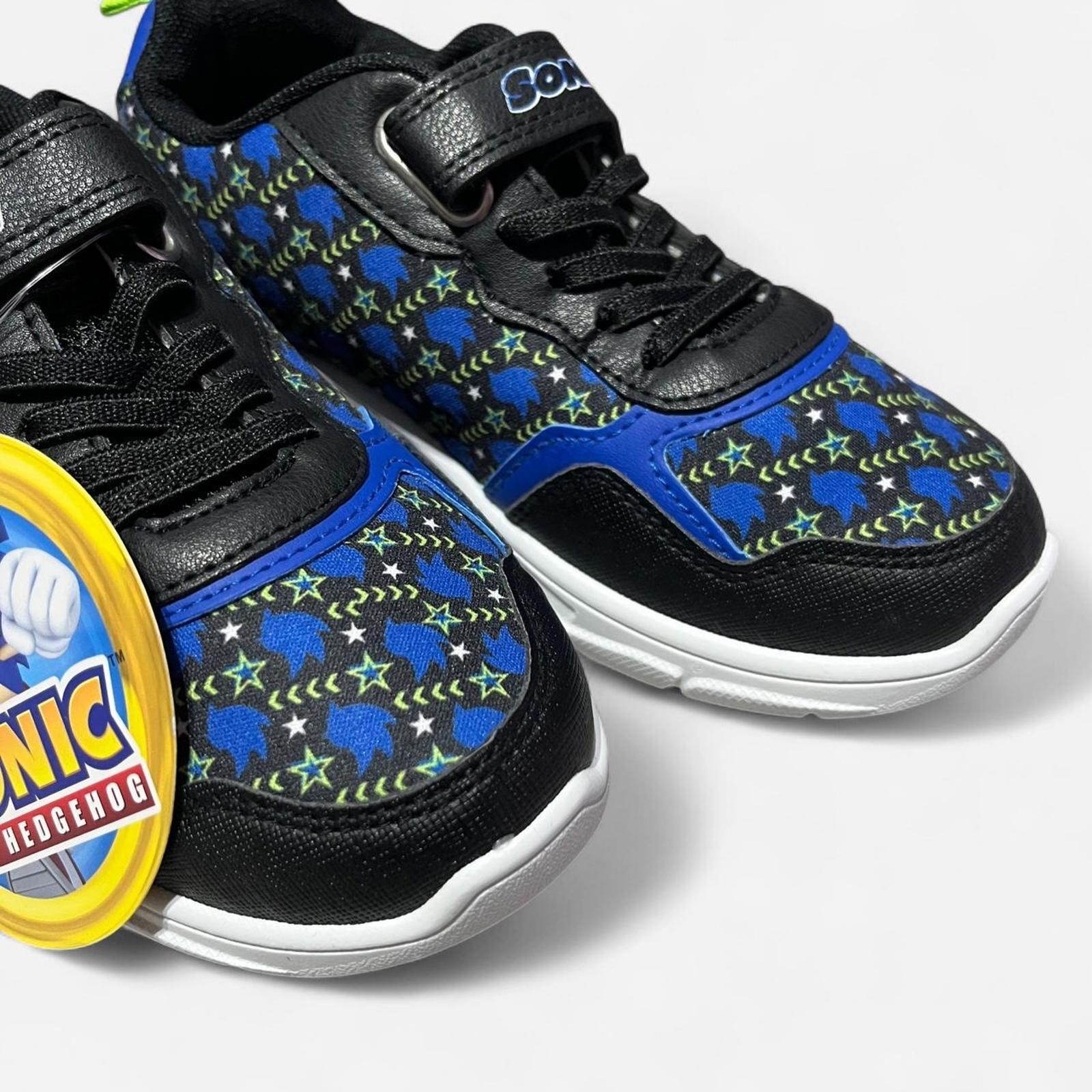 Sonic The Hedgehog Kai Kids Black Trainers Size UK C13 *REF:SB6