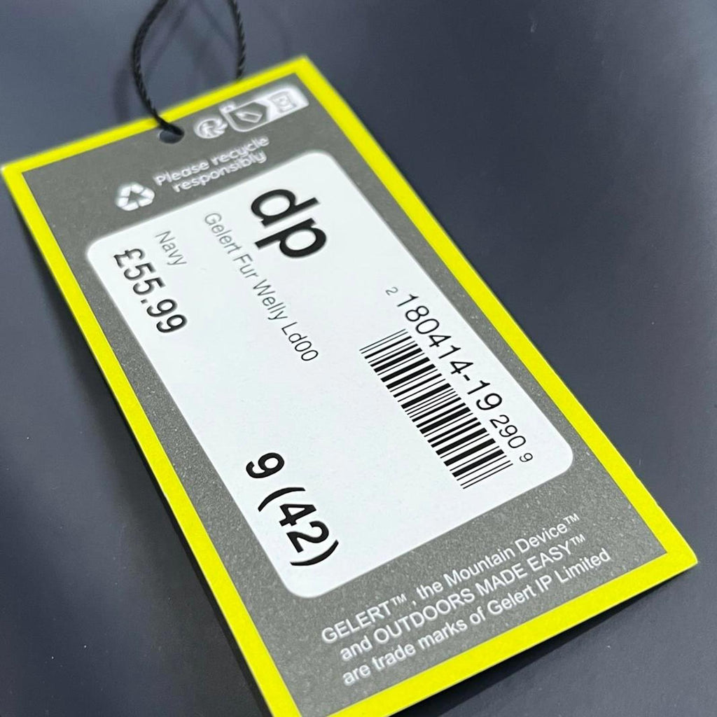 Gelert Fur Lined Welly Boot Womens Navy Size UK 9 EU 42 *SB17