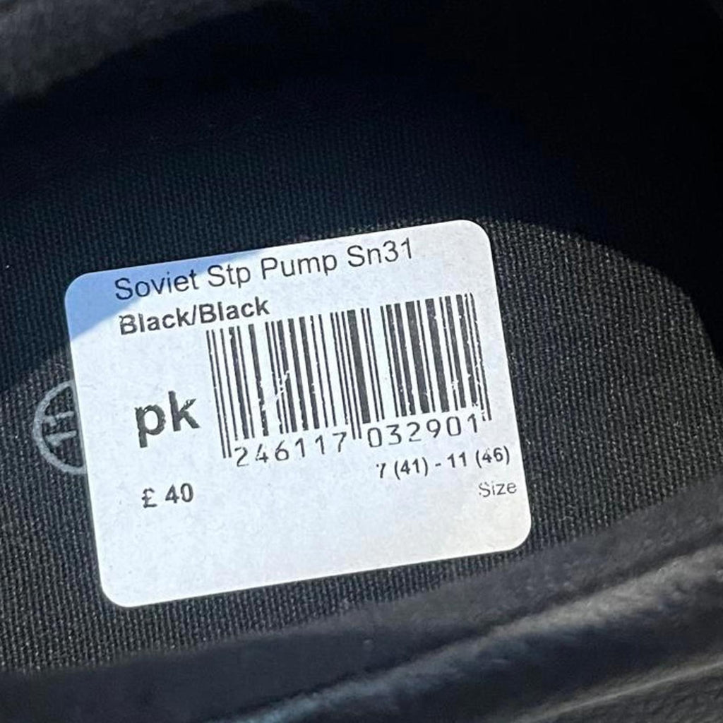 Soviet STP Pump Trainers Mens Leather Black Size UK 11 EU 46 *SB10