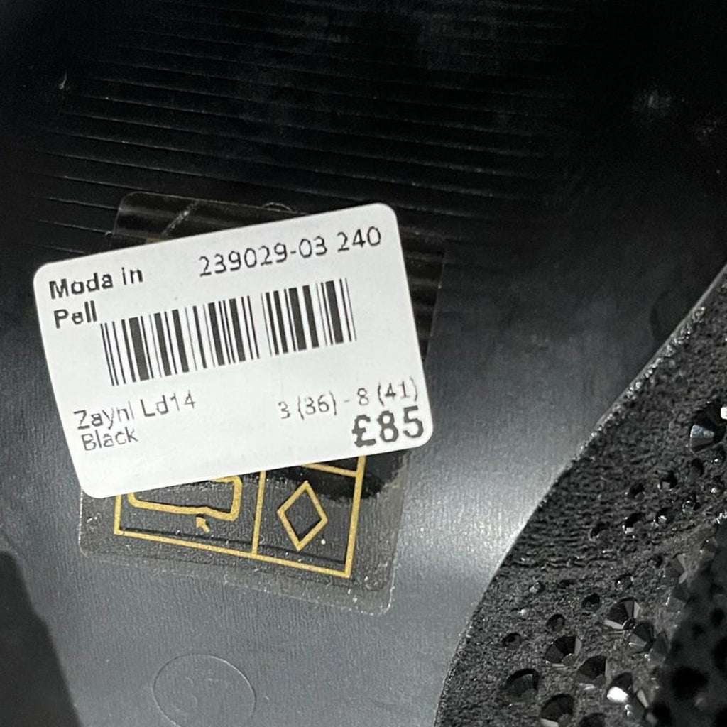 Moda in Pelle Zayni Heeled Boot Jewlled Black Size UK 4 EU 37 *SB12