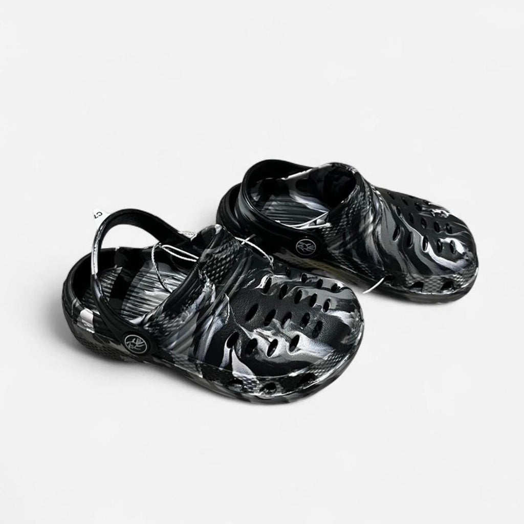 Hot Tuna Infants Marbled Cloggs Black Size UK C7 *SB11