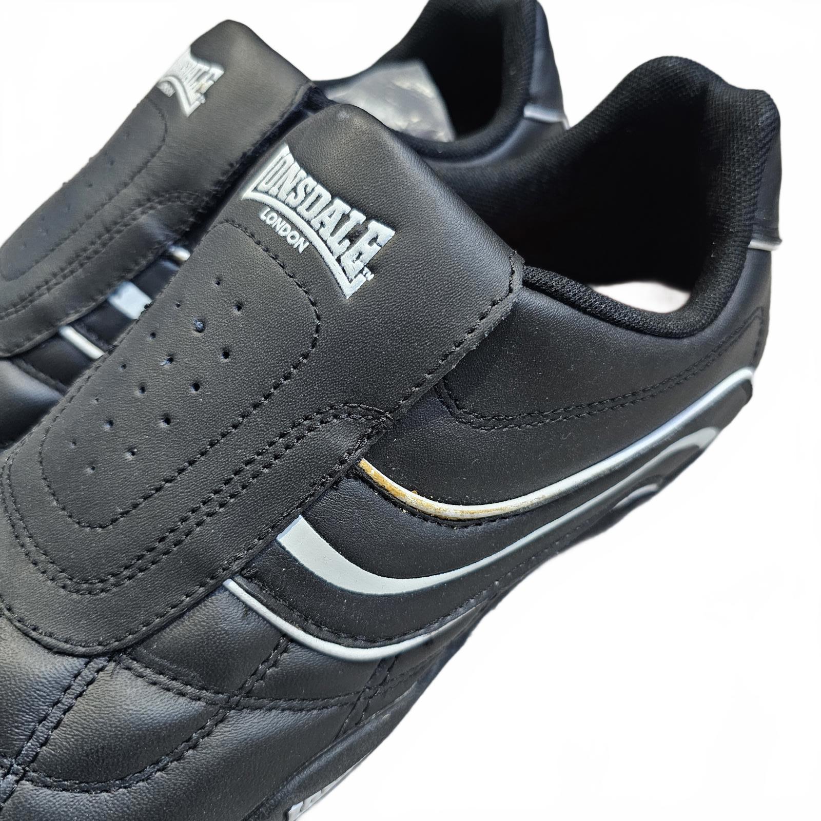 Lonsdale Camden Trainers Mens Black (Defect) Size UK 7.5 EU 41.5 *SB4