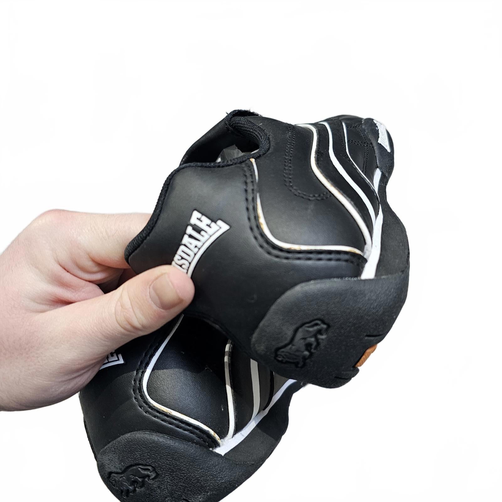 Lonsdale Camden Trainers Mens Black (Defect) Size UK 7.5 EU 41.5 *SB4