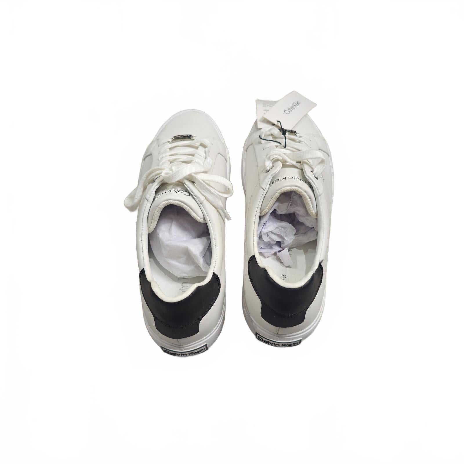 Calvin Klein Women's Vulc Lace-Up Low Trainers White Ex-Disp UK 6.5 EU 40 *SB14