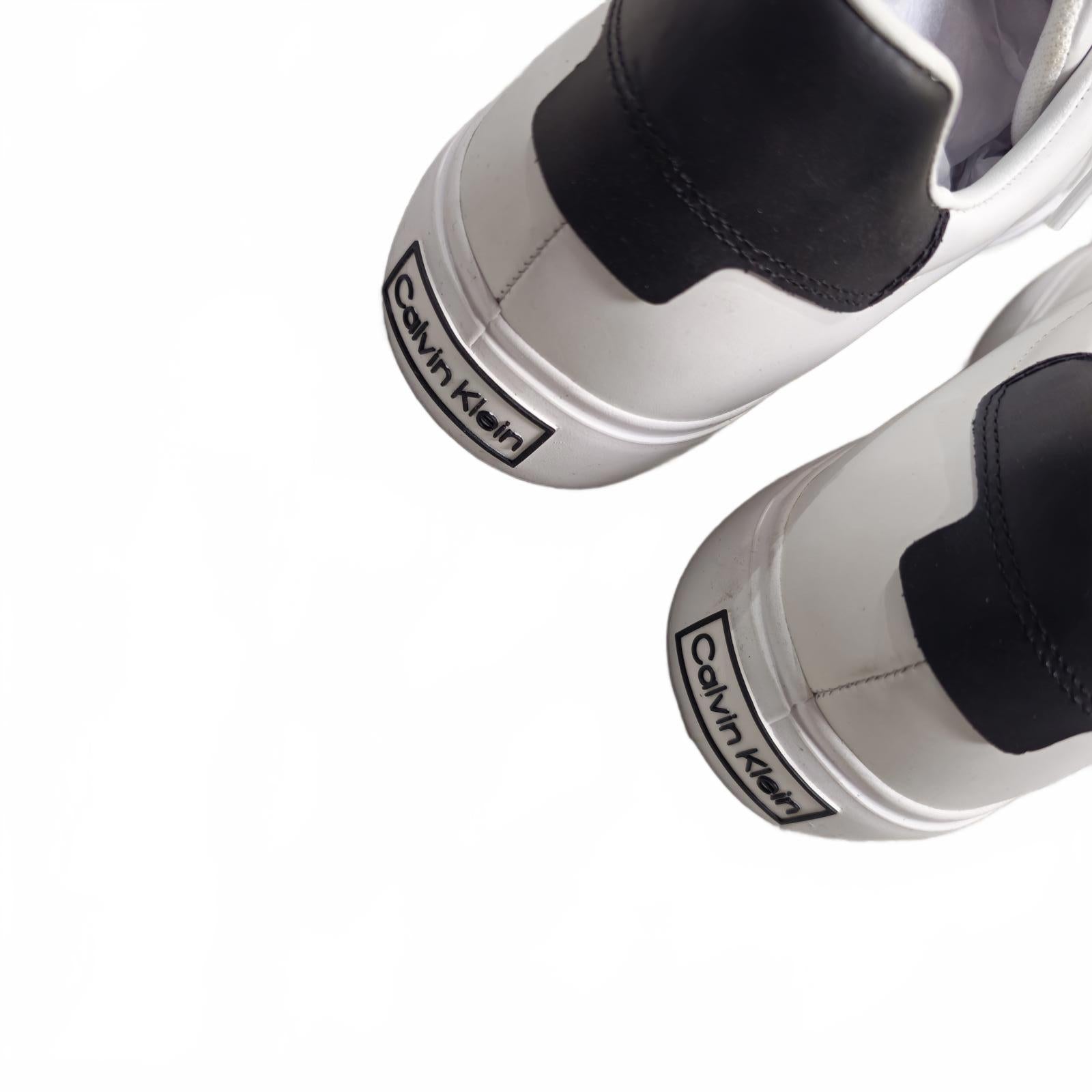 Calvin Klein Women's Vulc Lace-Up Low Trainers White Ex-Disp UK 6.5 EU 40 *SB14