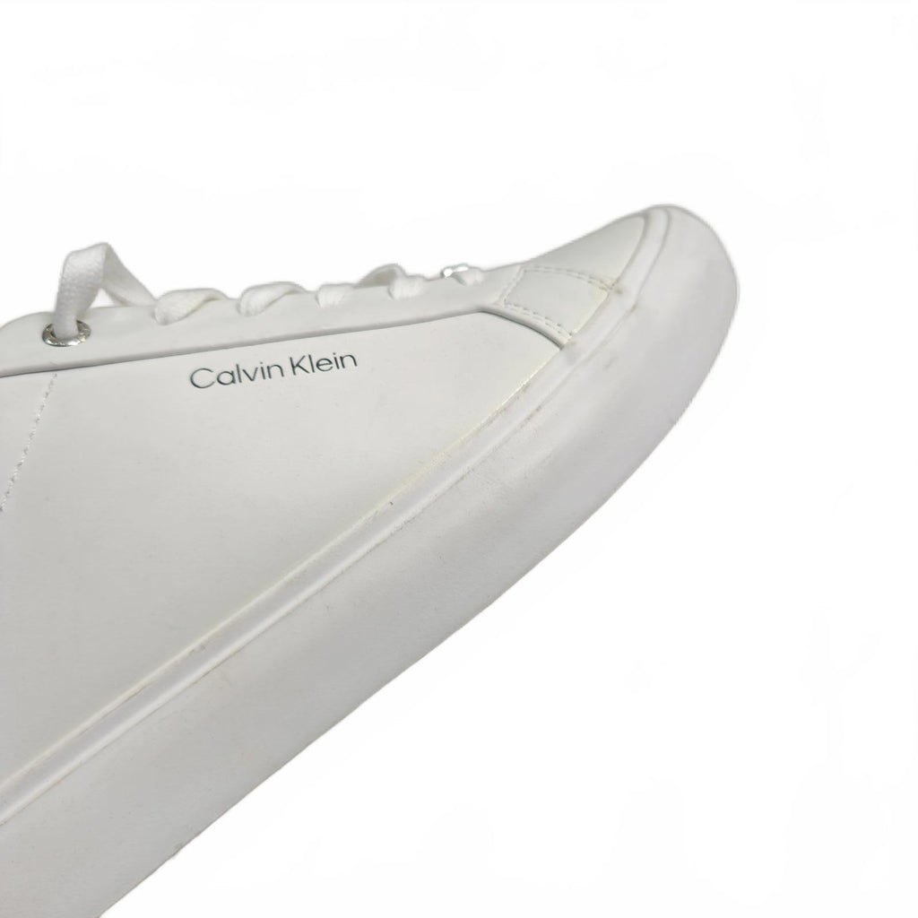 Calvin Klein Women's Vulc Lace-Up Low Trainers White Ex-Disp UK 6.5 EU 40 *SB14