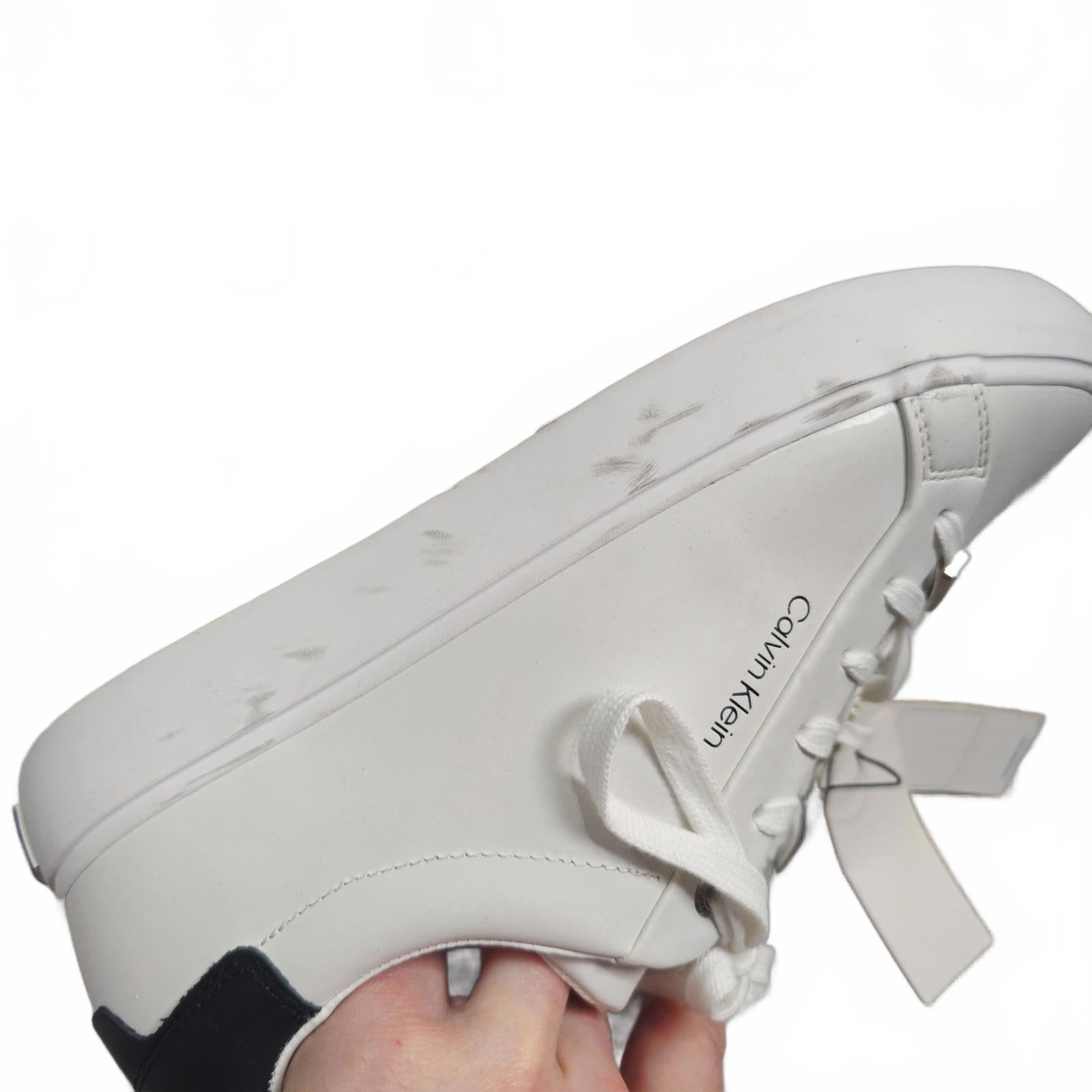 Calvin Klein Women's Vulc Lace-Up Low Trainers White Ex-Disp UK 6.5 EU 40 *SB14