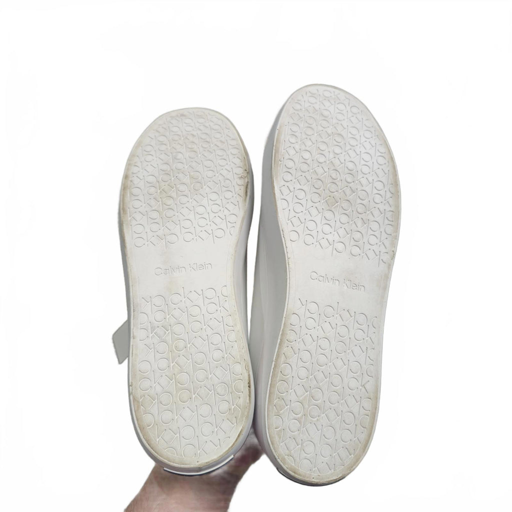 Calvin Klein Women's Vulc Lace-Up Low Trainers White Ex-Disp UK 6.5 EU 40 *SB14