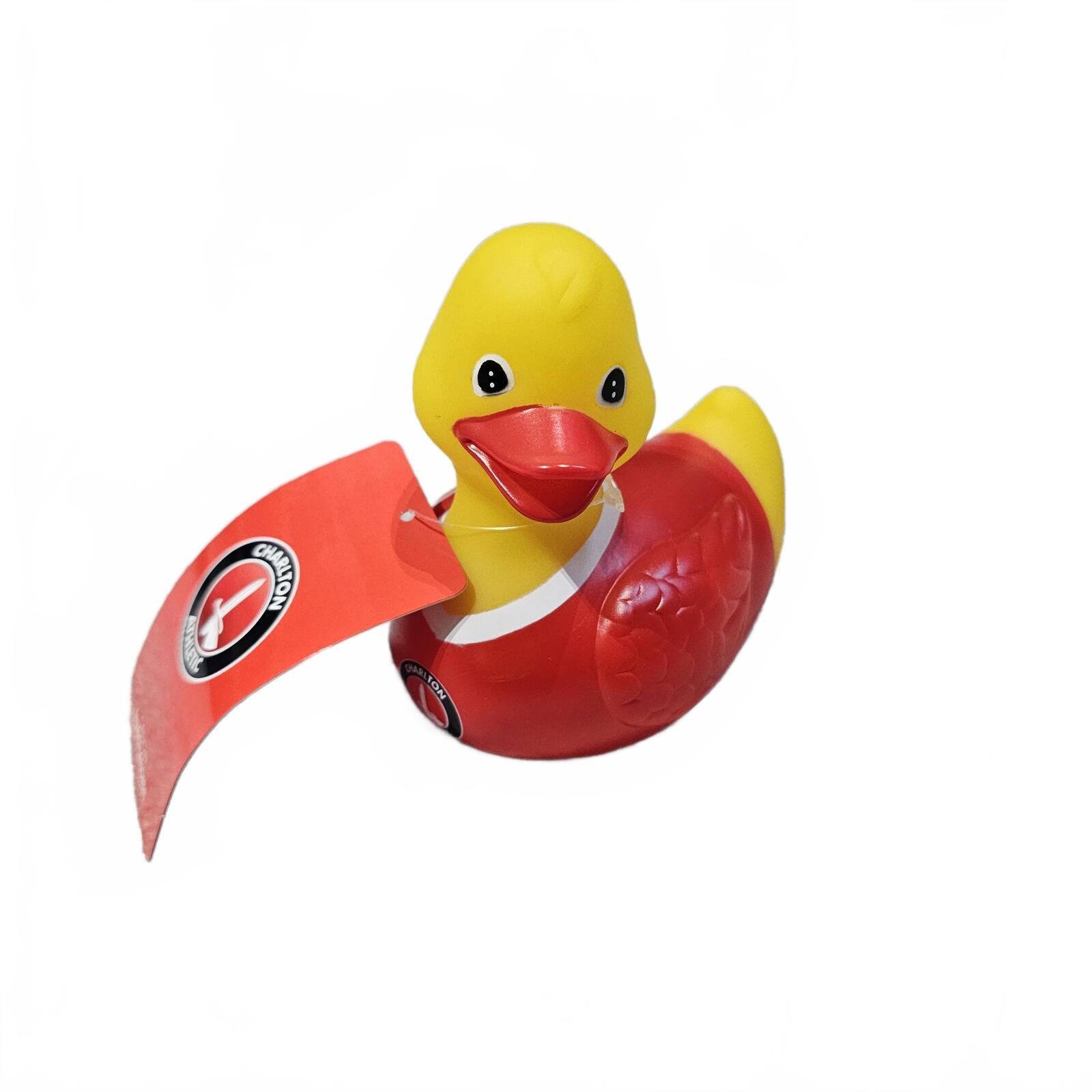 Charlton Athletic FC Rubber Duck Football Club Bath Toy Red Yellow Collectible
