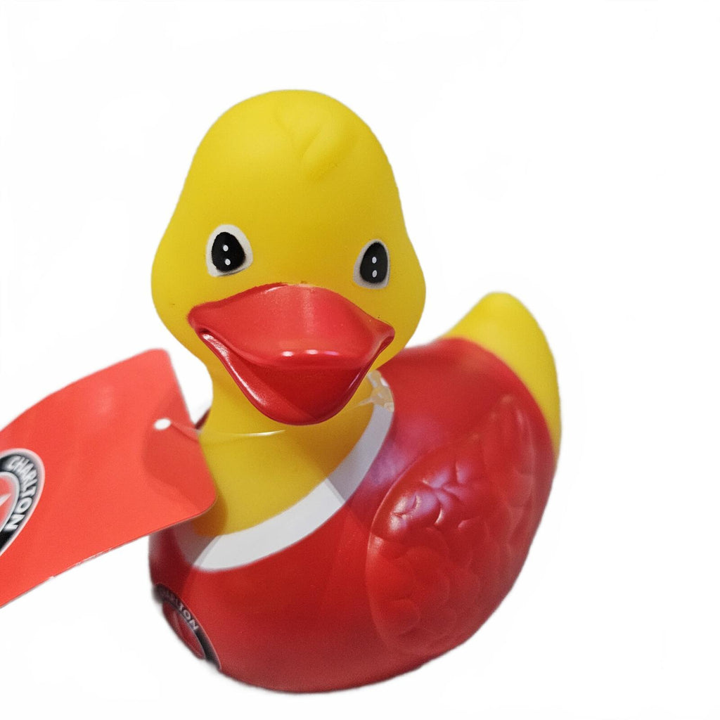 Charlton Athletic FC Rubber Duck Football Club Bath Toy Red Yellow Collectible