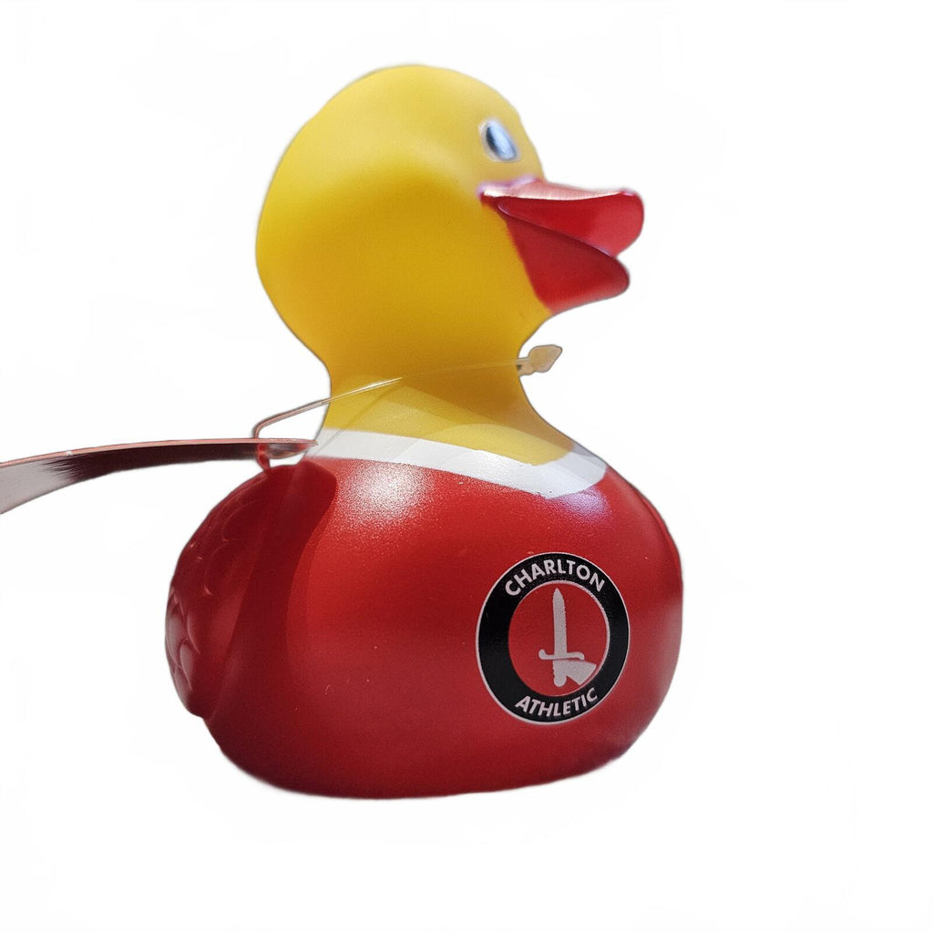 Charlton Athletic FC Rubber Duck Football Club Bath Toy Red Yellow Collectible