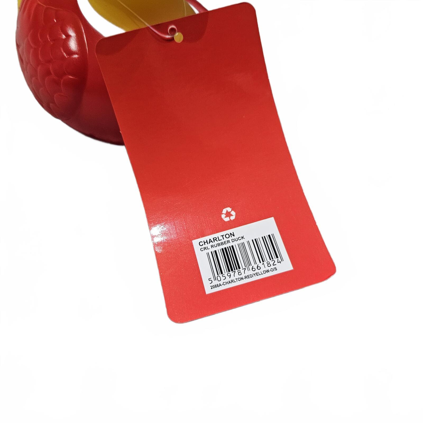 Charlton Athletic FC Rubber Duck Football Club Bath Toy Red Yellow Collectible