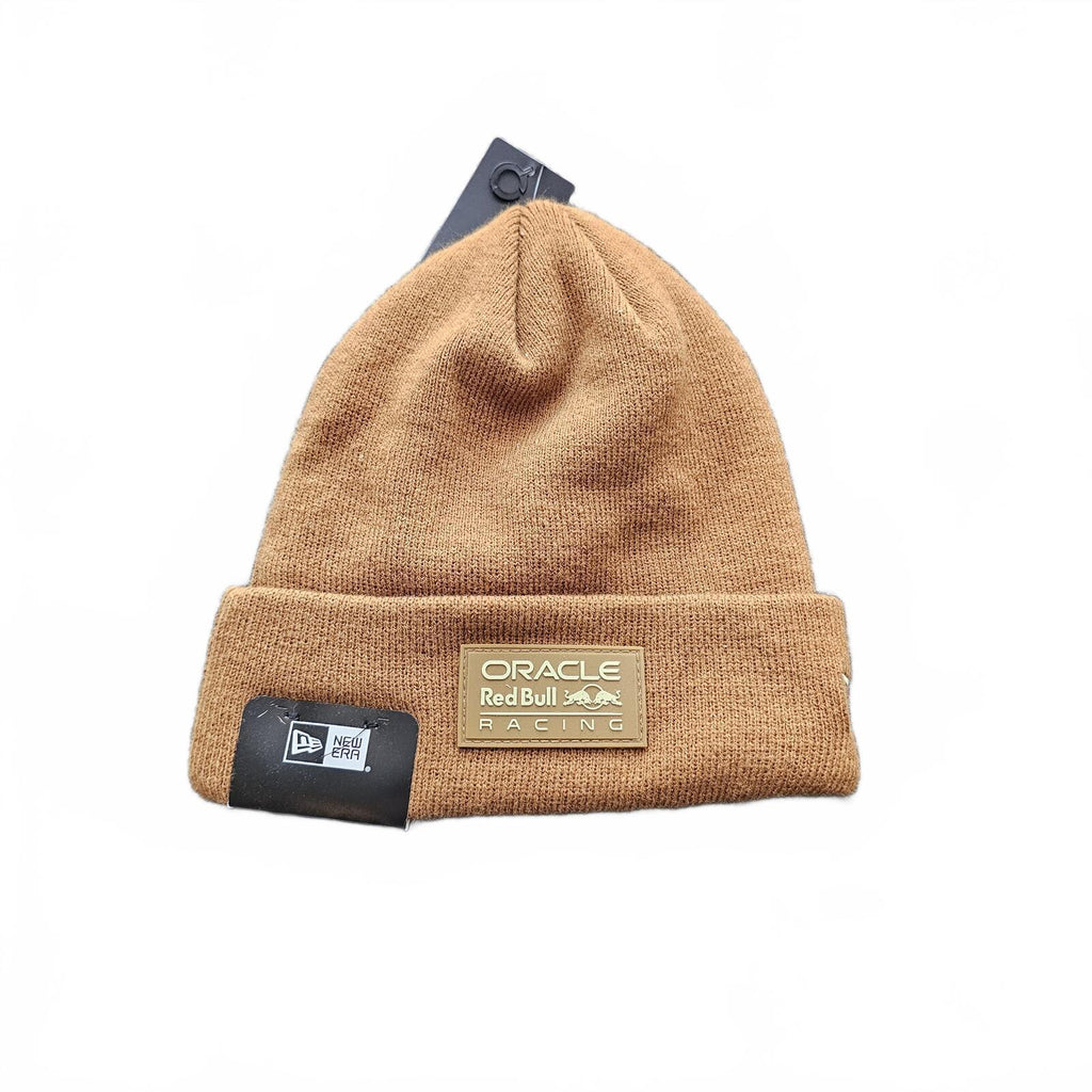New Era Red Bull Racing F1 23 Seasonal Cuff Beanie – Tan – OSFM – New With Tags