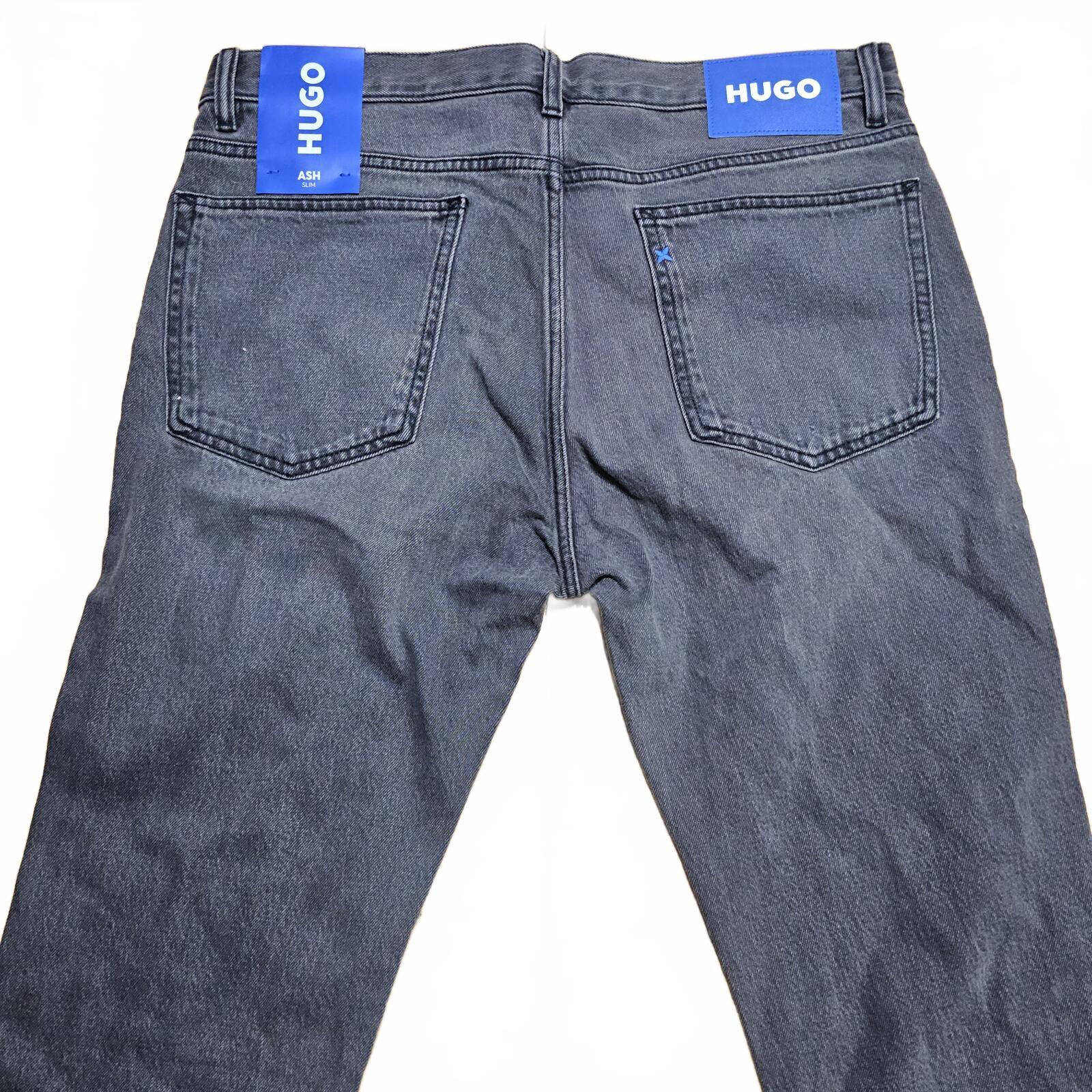 HUGO Blue Ash Slim Fit Jeans Dark Grey W34 L34 BNWT *3.1