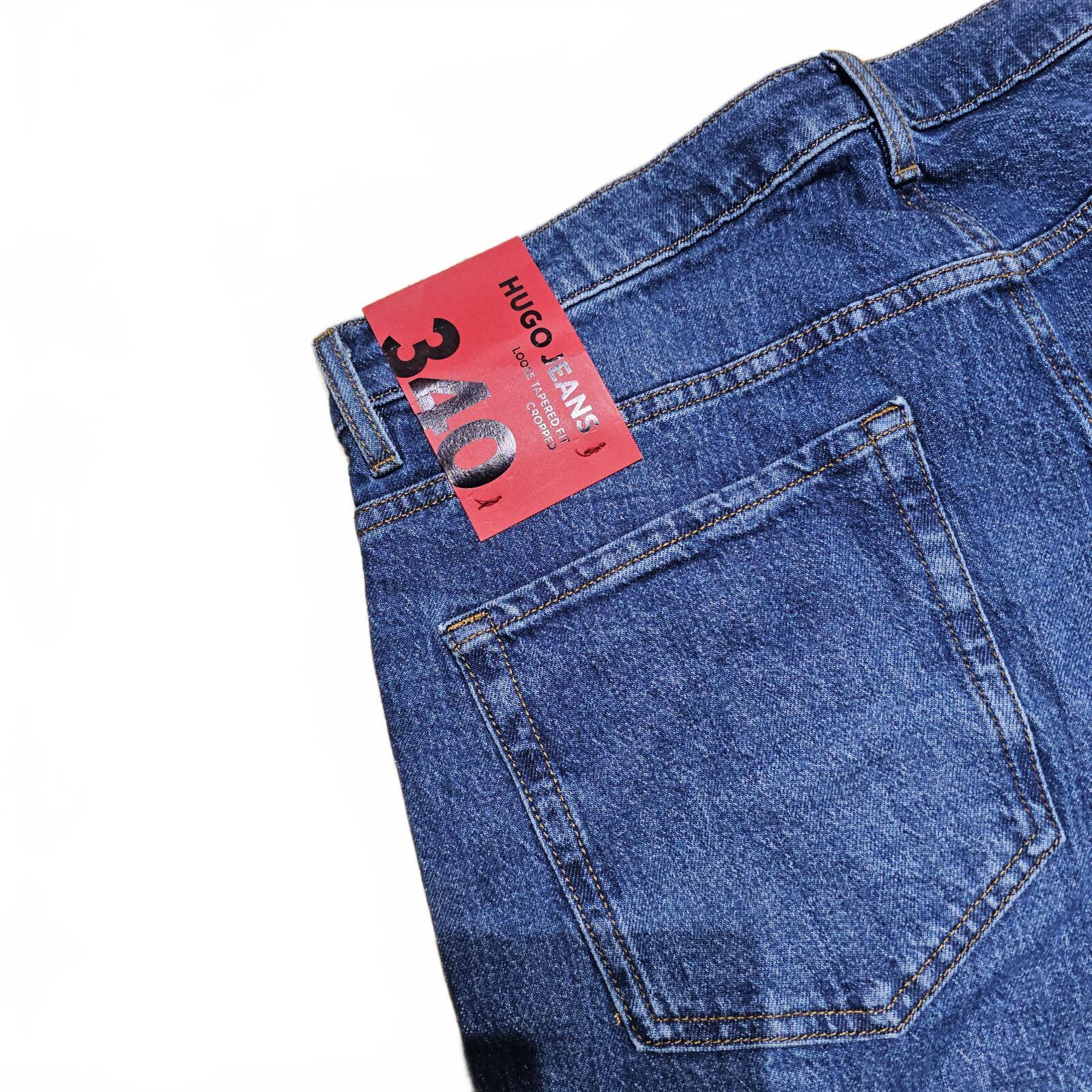 Hugo Boss 340 Cropped Loose Tapered Jeans Blue W34 L32 BNWT *3.2