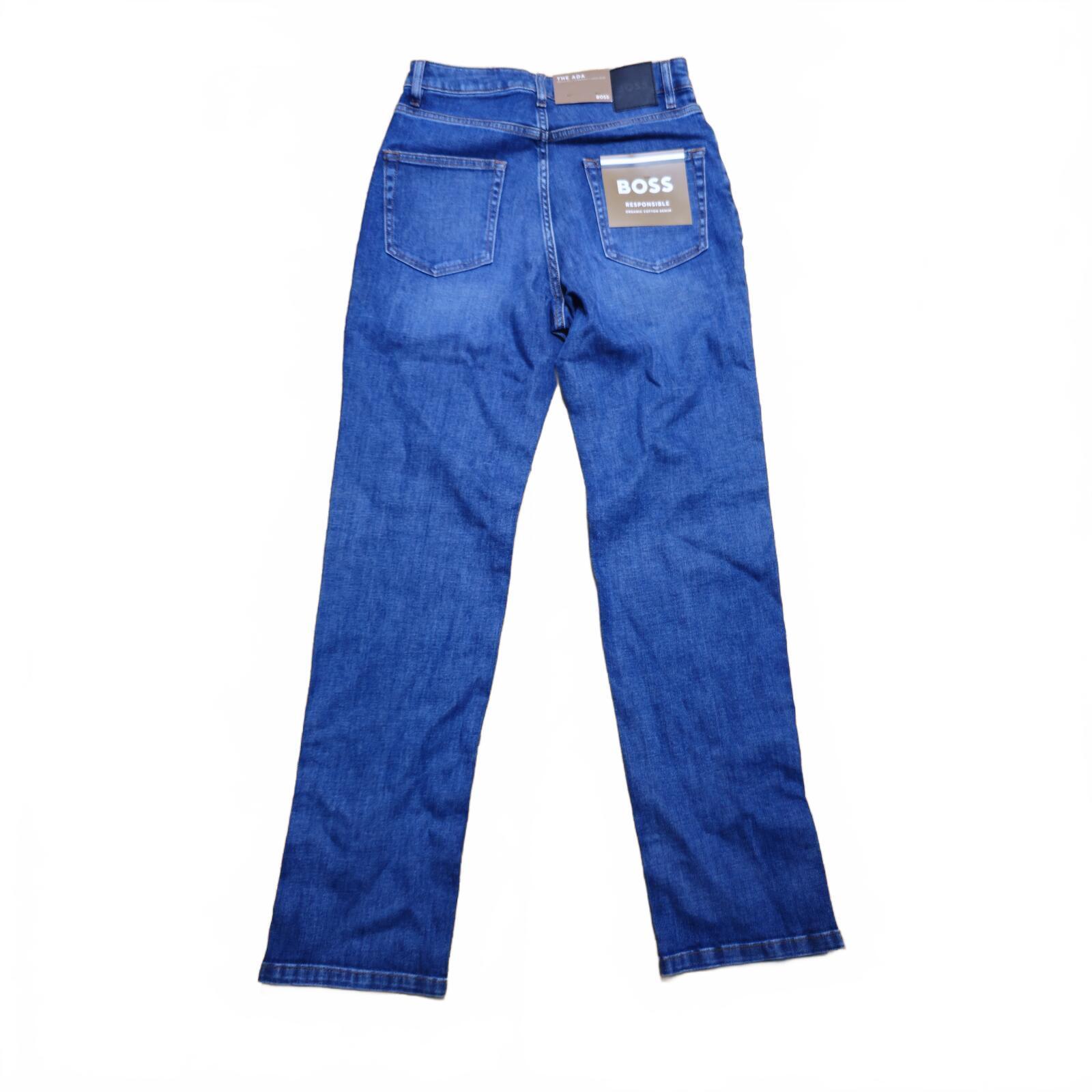 BOSS Ada High Rise Jeans Blue Side Slit Boot W28 L34 BNWT *3.9