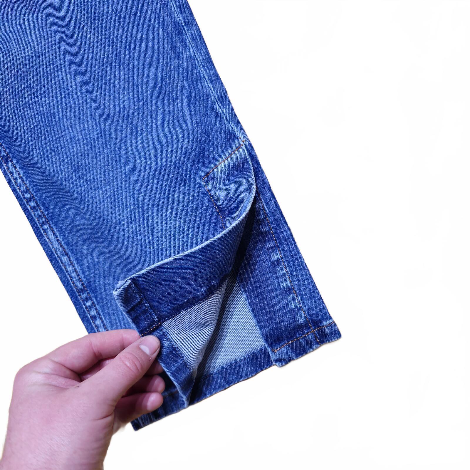 BOSS Ada High Rise Straight Jeans Blue Side Slit  W31 L34 BNWT *3.13