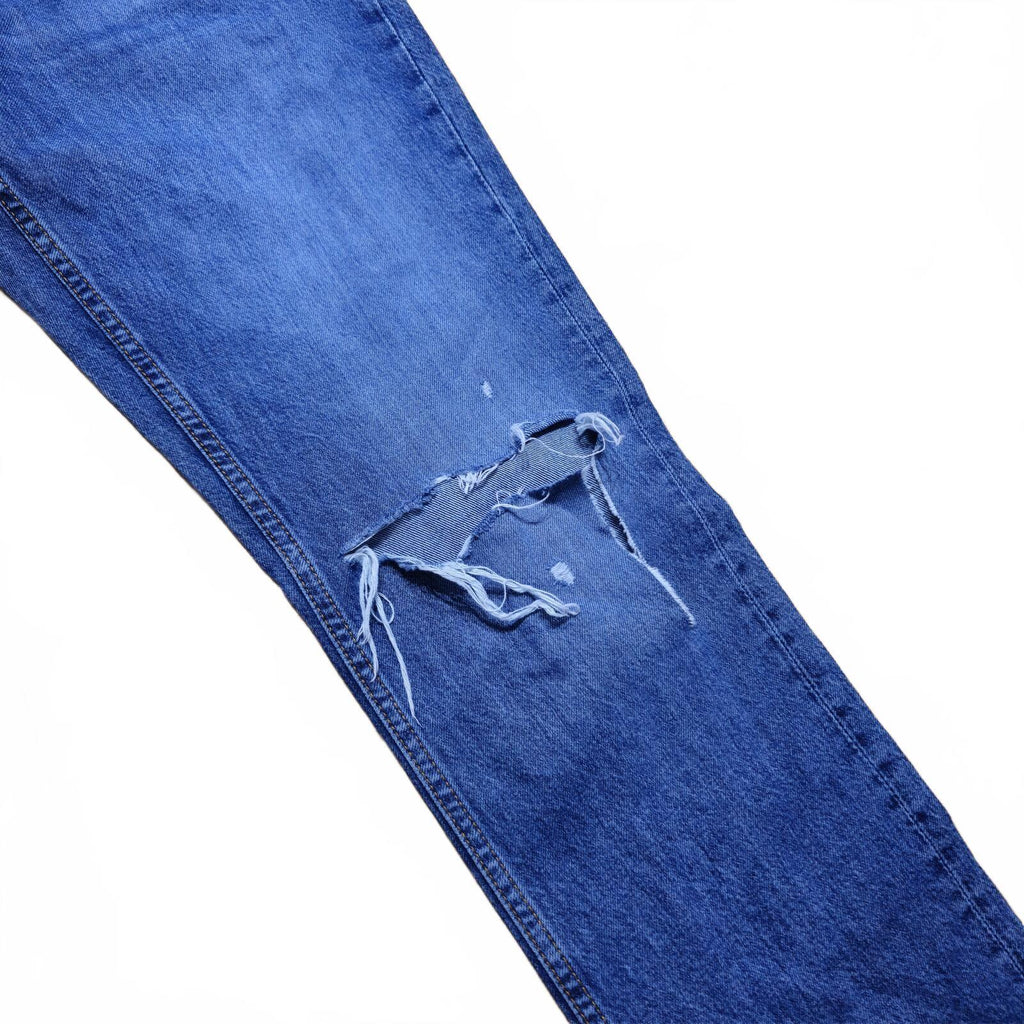 Hugo Boss 677/38 Bright Blue Distressed Straight Jeans W35 L34 BNWT *3.15