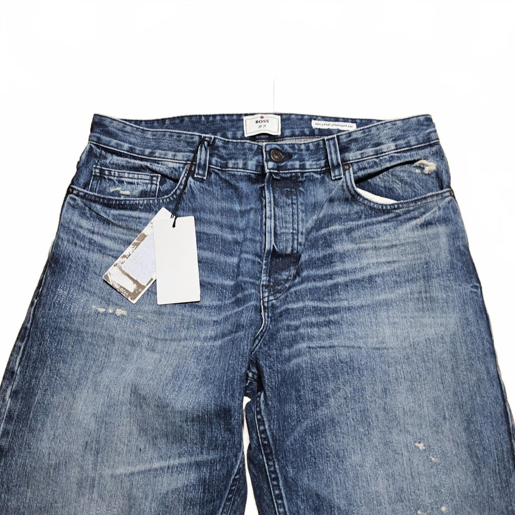 BOSS Relaxed Fit Tapered Jeans Made in Japan Bright Blue W34 L32 BNWT *3.17