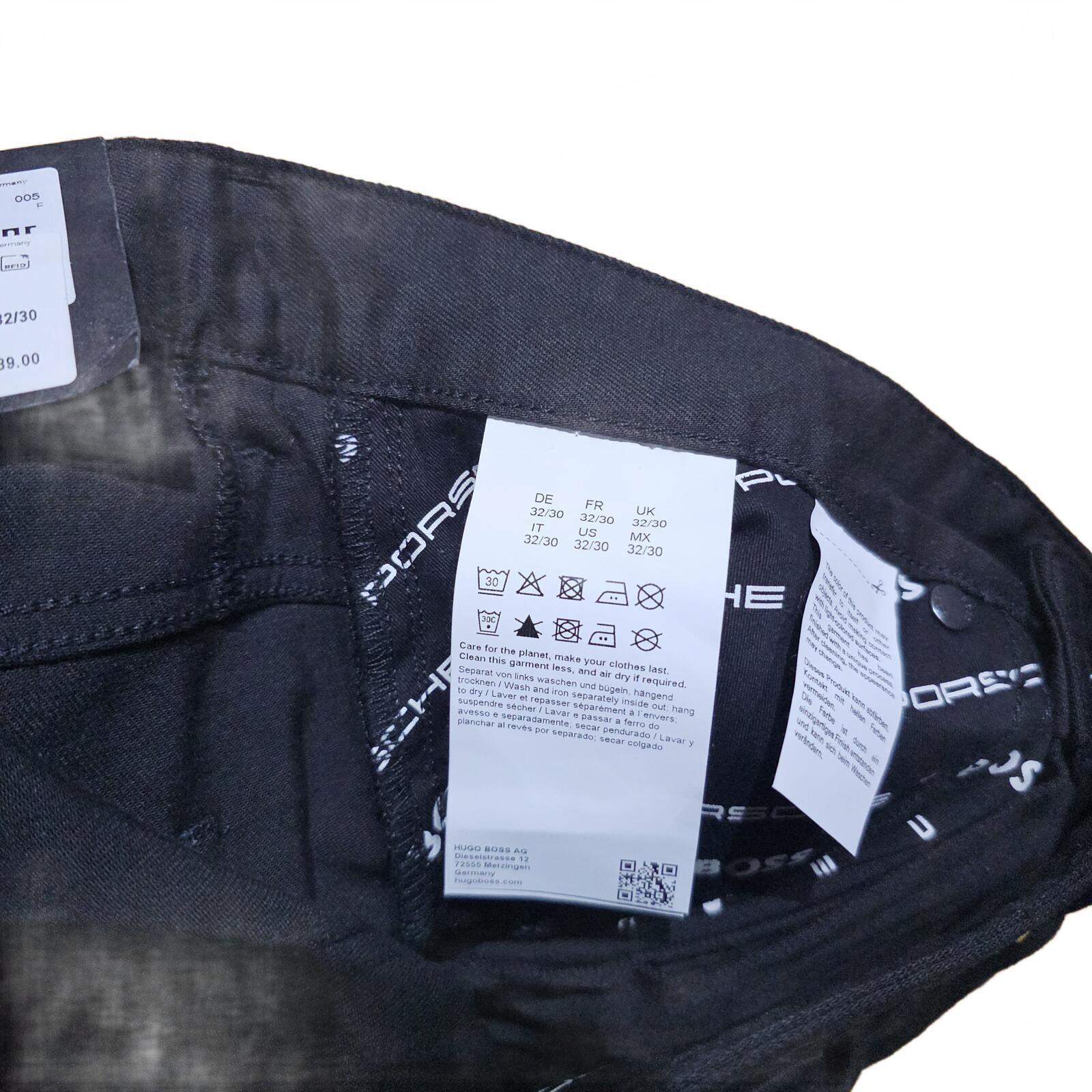 BOSS Taber PS Porsche Slim Fit Jeans Black W32 L30 BNWT *3.21
