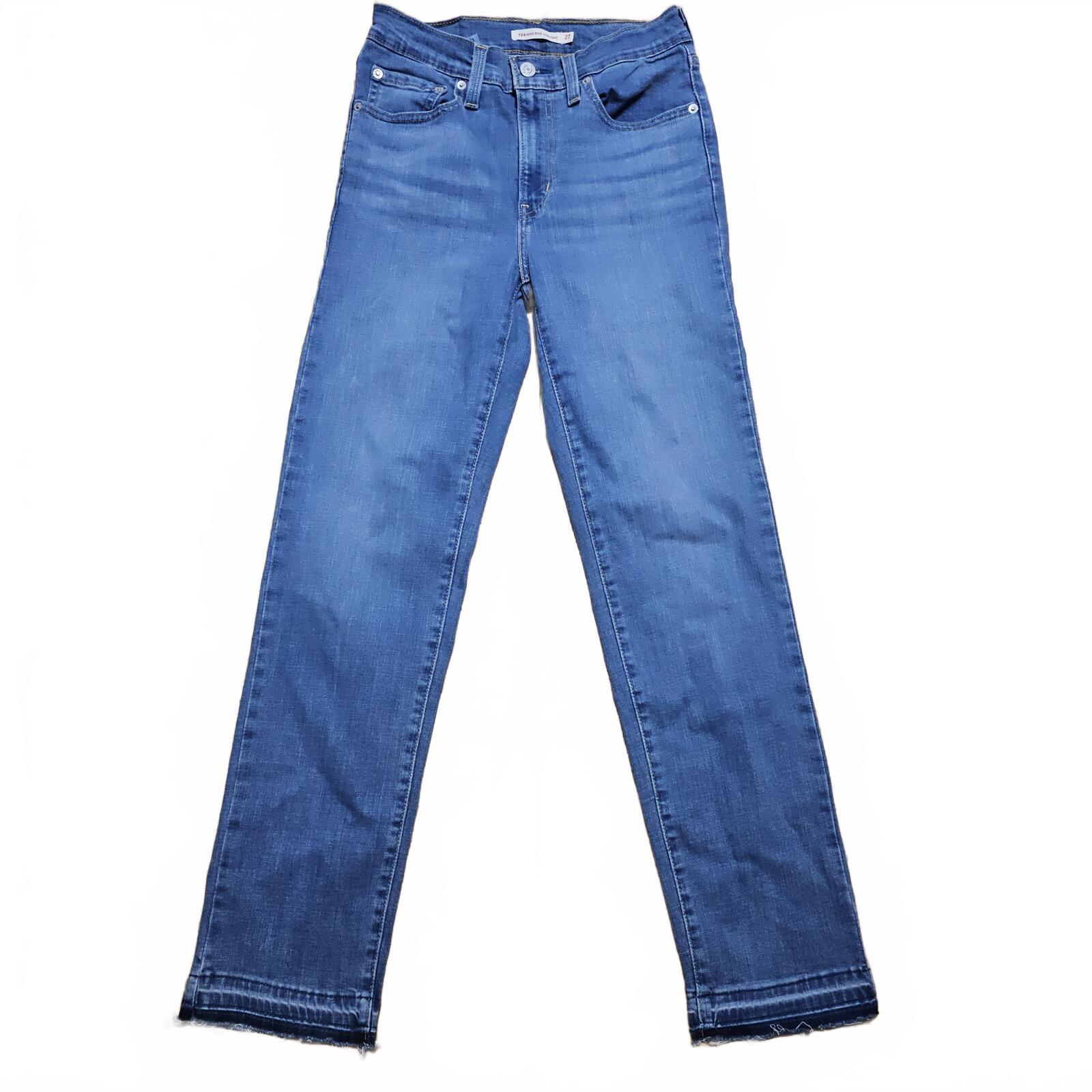 Levi’s 724 High Rise Straight Jeans Blue W27 L30 BNWT *4.4