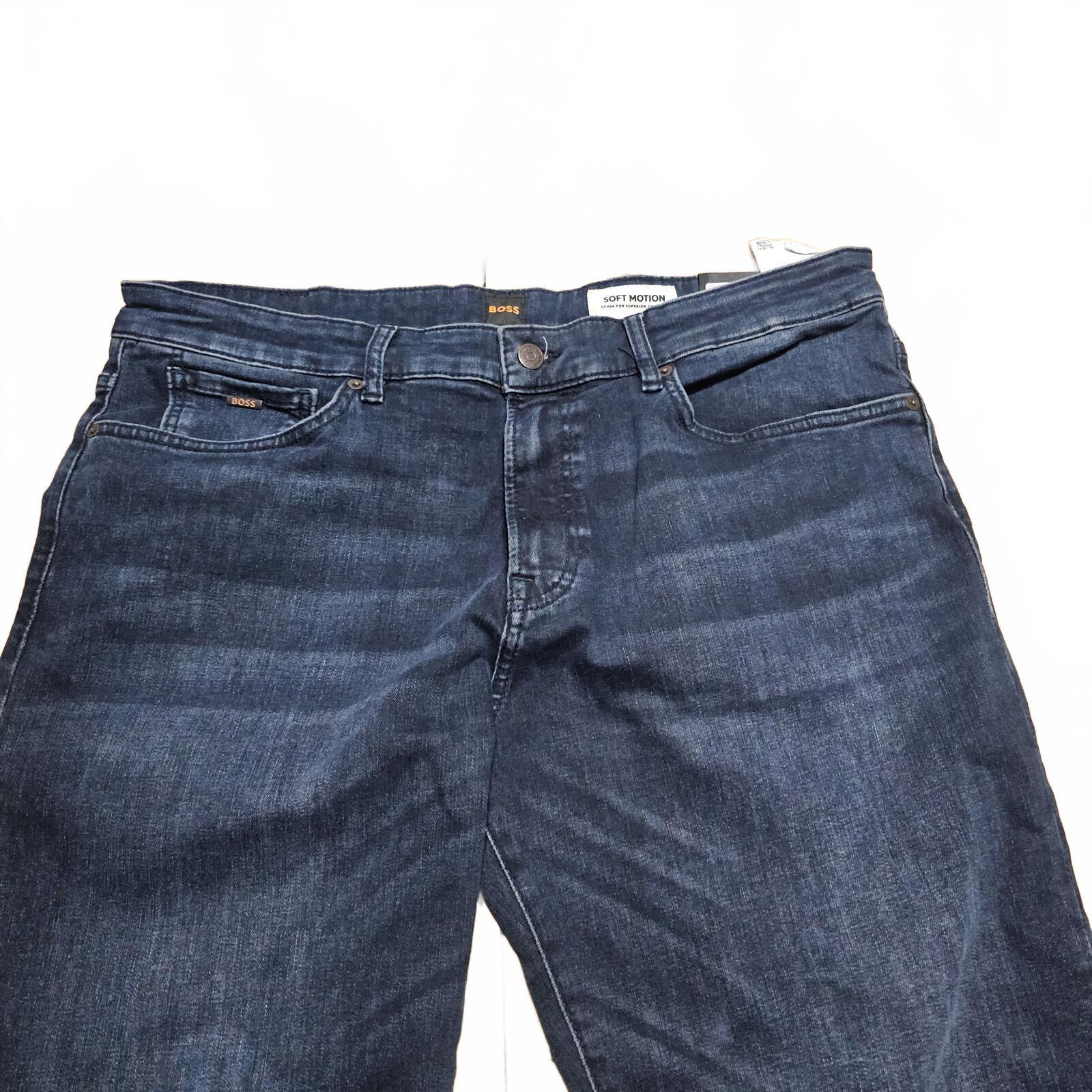 BOSS RE-Maine Space Jeans Dark Blue Regular Fit W36 L34 BNWT *4.9