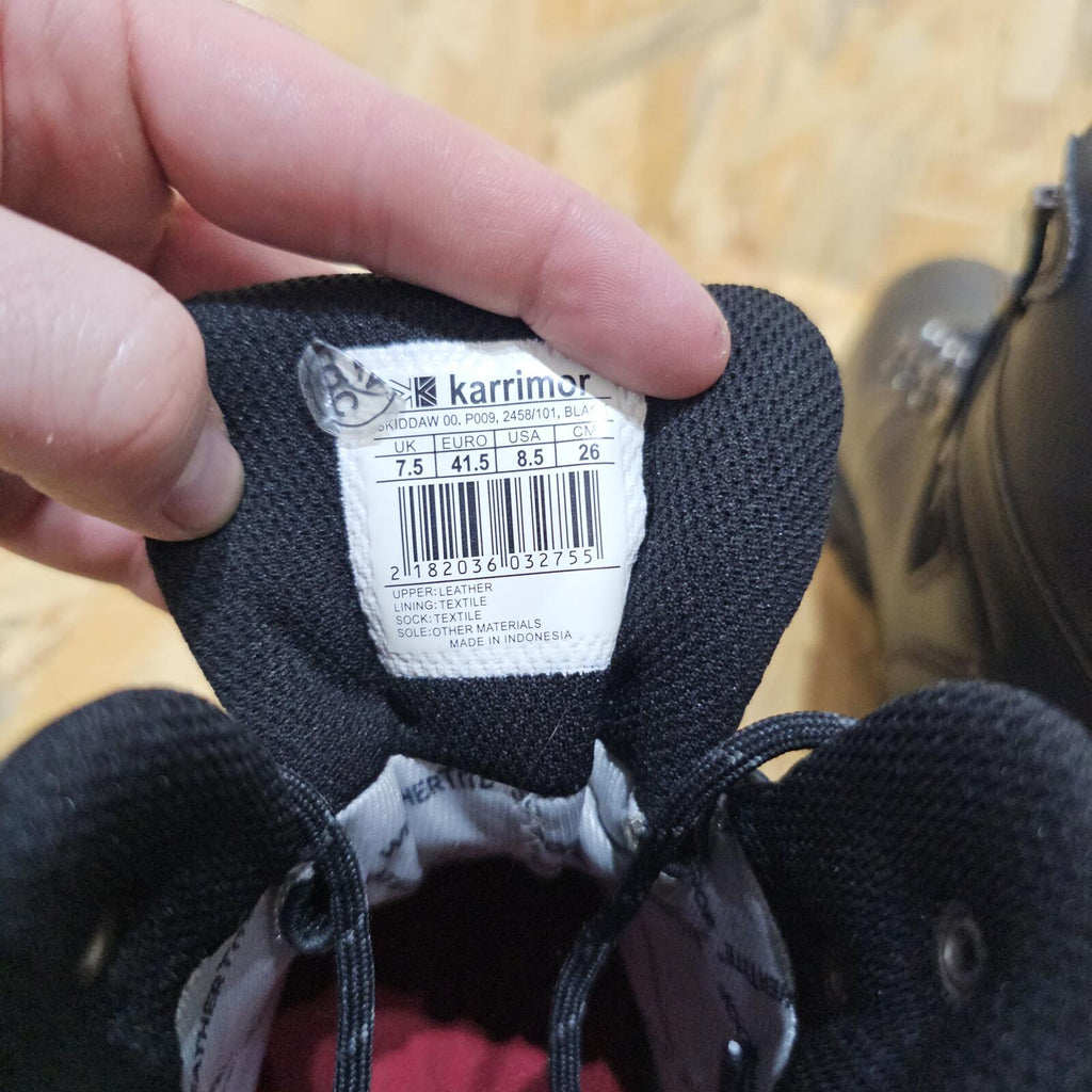 Karrimor Skiddaw Waterproof Walking Boots Mens Black Size UK 7.5 *SB17
