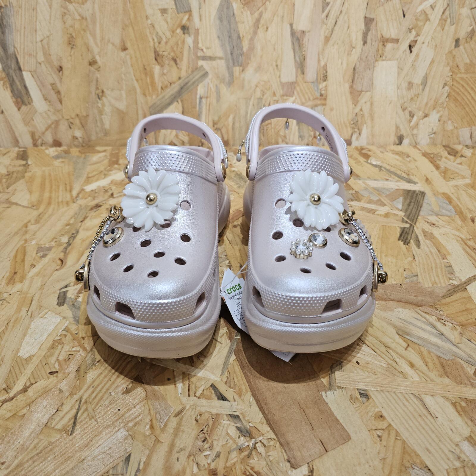 Crocs Women's Bedazzled Clogs Platform Sandals Quartz Size UK 6 *SB6