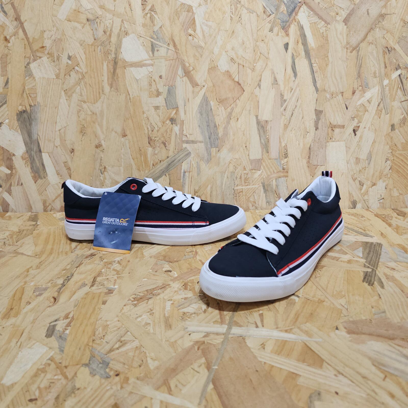 Regatta Men's Stripe Canvas Low Trainers Navy Size UK 8 EU 42 *SB6