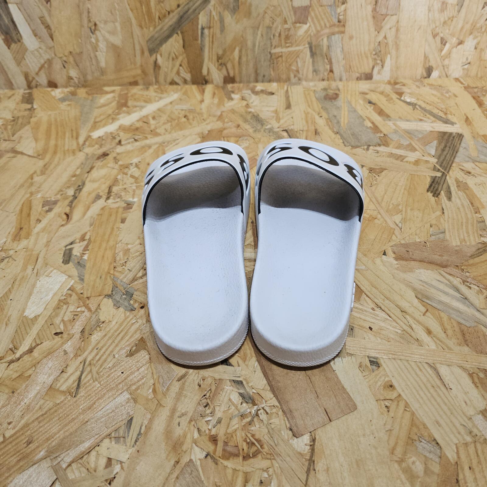 BOSS Aryeh Mens Comfy Slider Sandals with Logo White Size UK 7 EU 41 *SB6