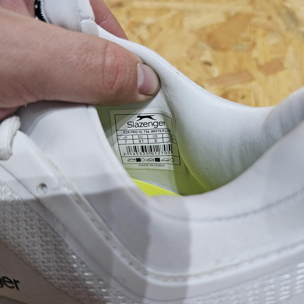 Slazenger SZR Pro Tennis Shoes Mens White Size UK 7 EU 41 (Ex-Display) *SB7