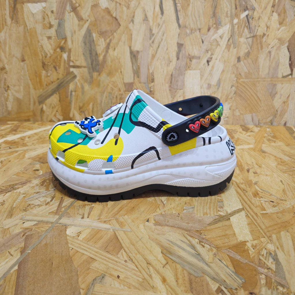 Crocs Women's Keith Haring Mega Crush Clog White Multi Size UK 5 EU 38 *SB7