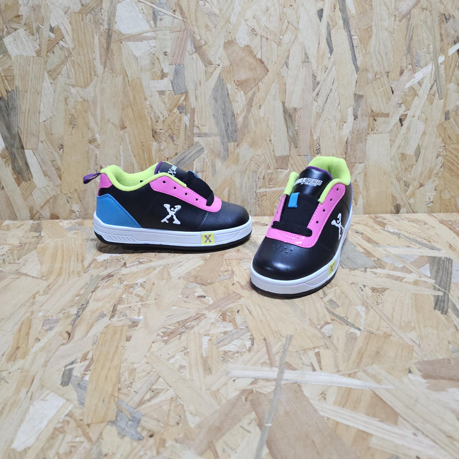 Sidewalk Sport Lane Girls Heely Shoes Black Pink Trainers Size UK C12 EU 31 *SB7