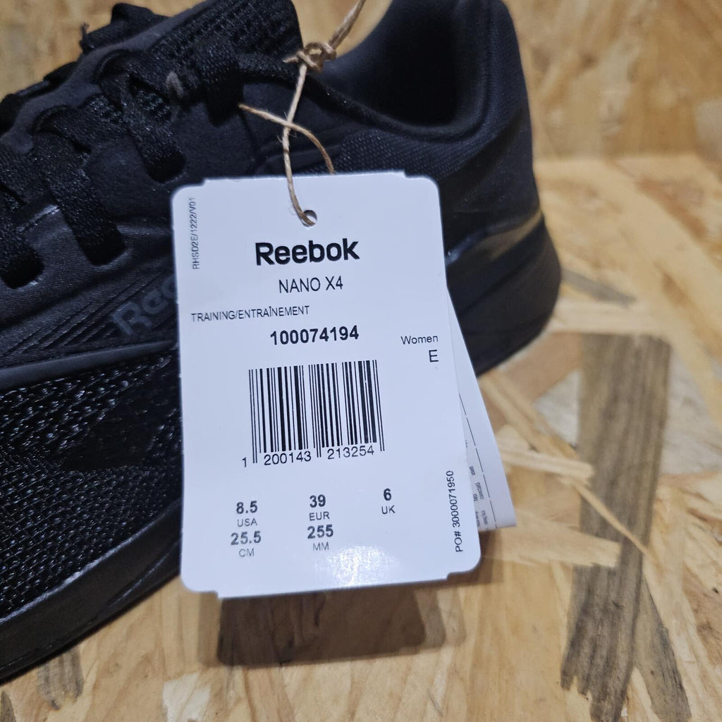 Reebok Women's Nano X4 Training Shoes Black Trainers Size UK 6 EU 39 *SB16