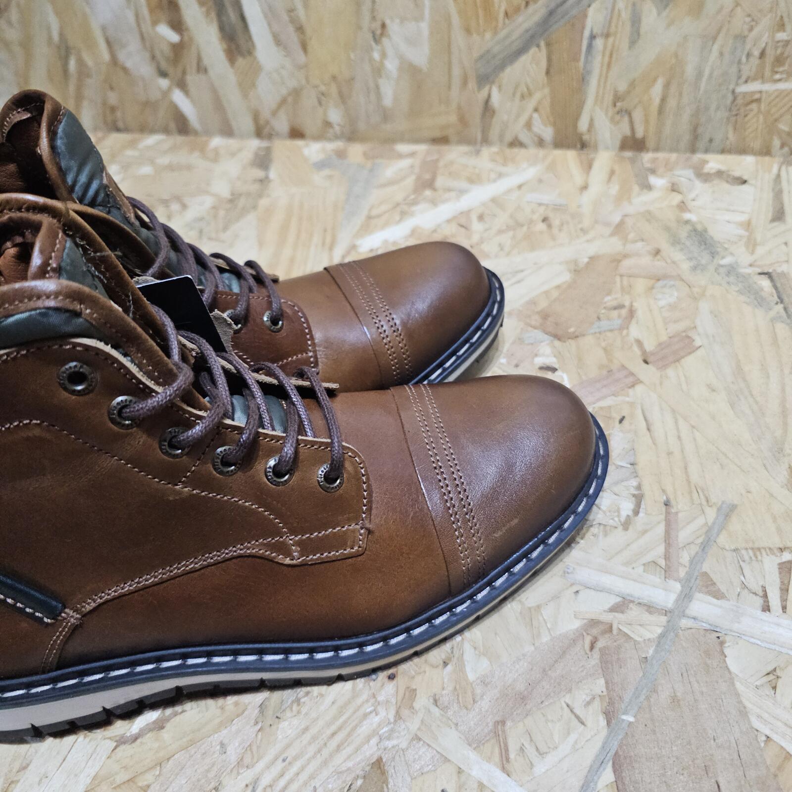 Firetrap Aubin Mess Boots Mens Brown Leather Size UK 6.5 EU 40 *SB16