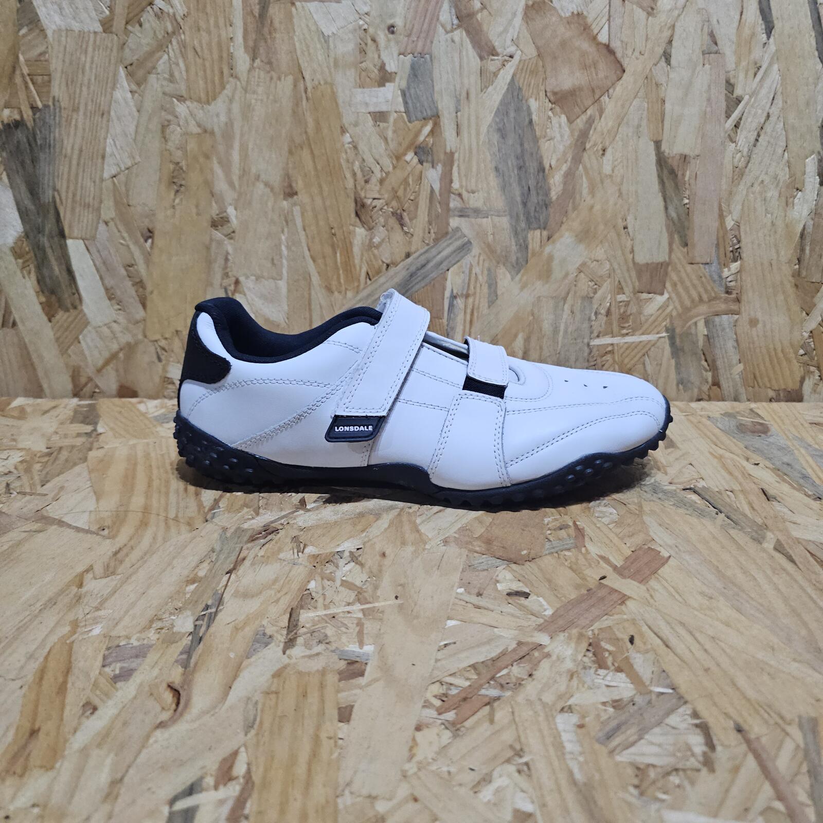 Lonsdale Fulham Trainers Junior Boy White Strap Size UK 6 EU 39 *SB7