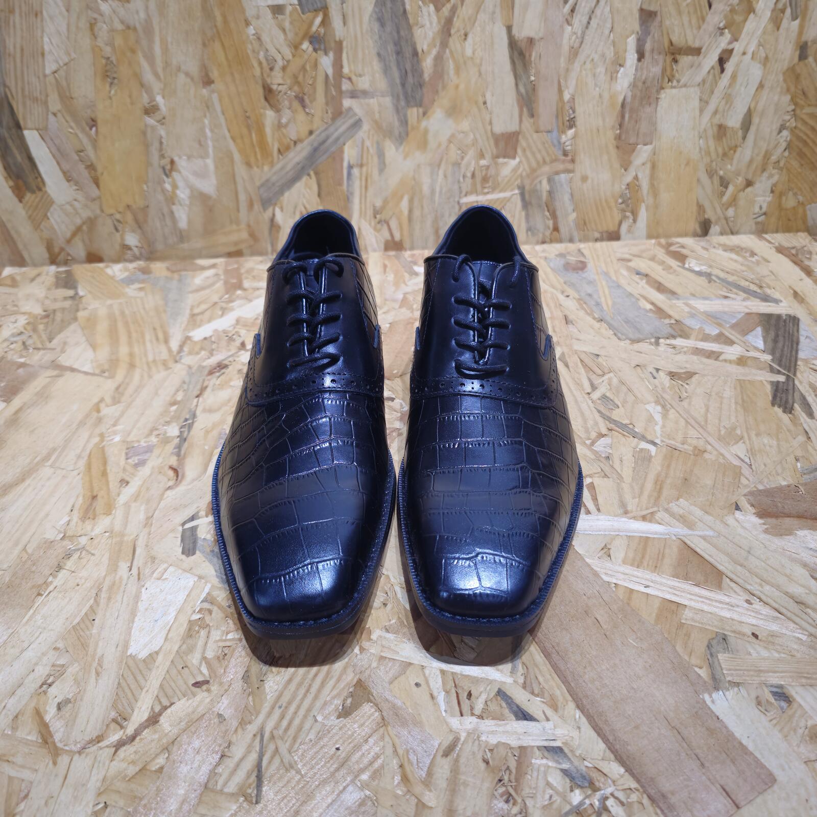 Giorgio Leather Croc Men Oxford Dress Brogue Shoes Size UK 6 EU 39 *SB7