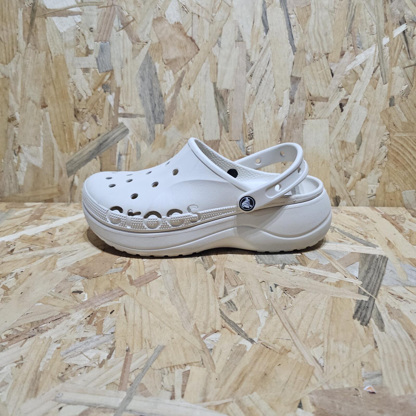 Crocs Baya Platform Clog Womens Cream Winter White Size UK 8 US 10 *SB7