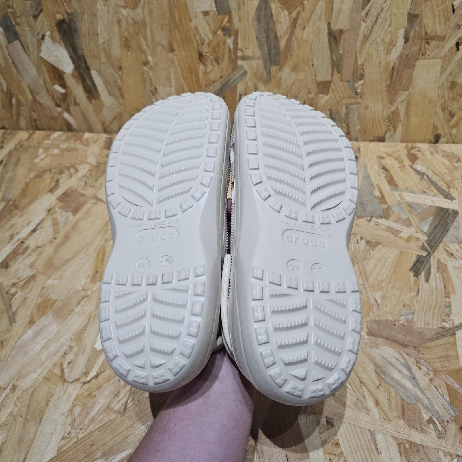 Crocs Baya Platform Clog Womens Cream Winter White Size UK 8 US 10 *SB7