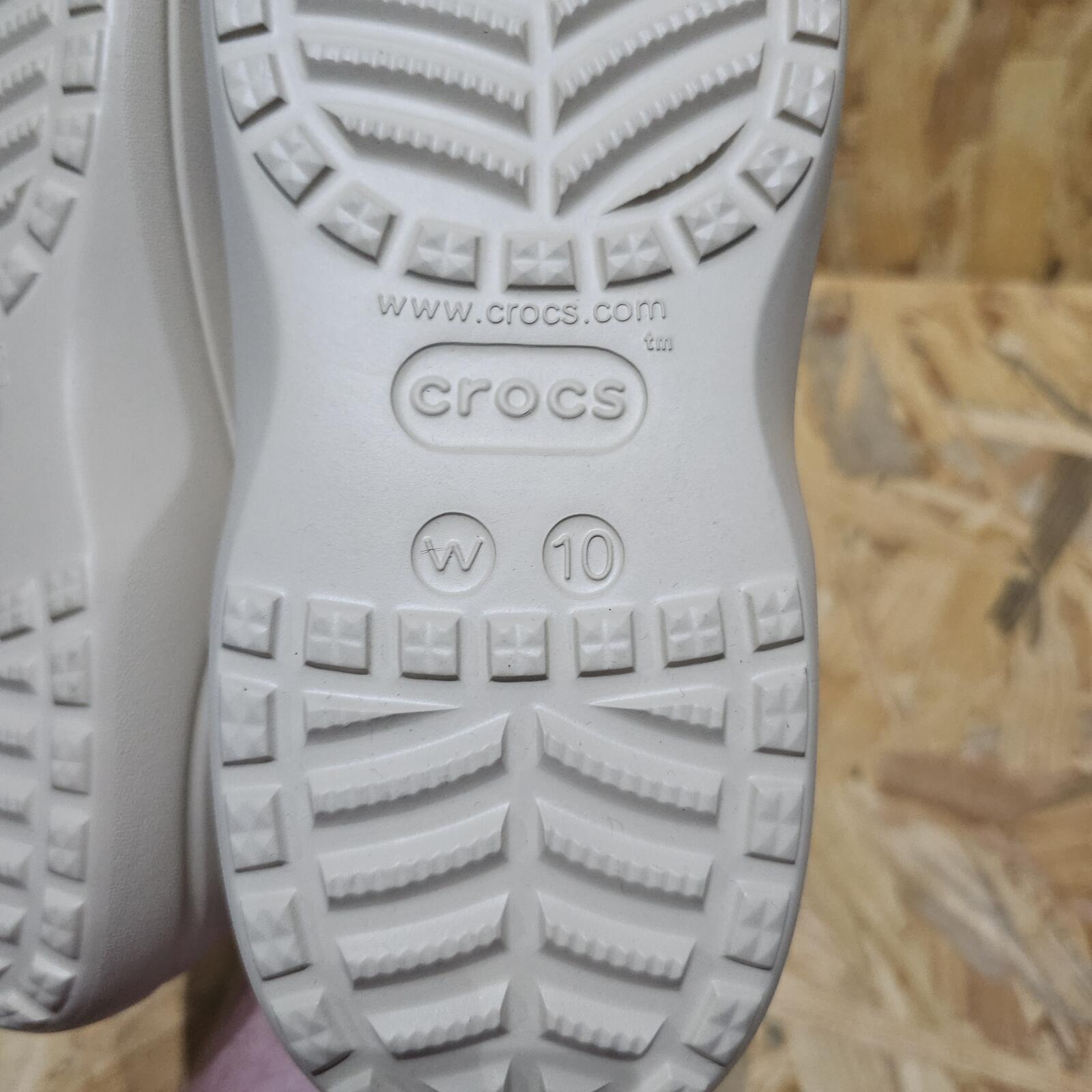 Crocs Baya Platform Clog Womens Cream Winter White Size UK 8 US 10 *SB7