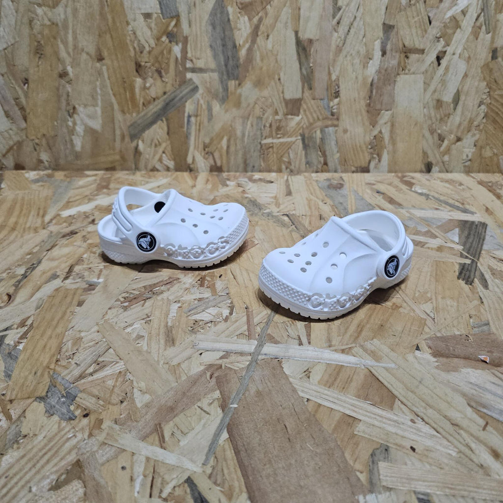 Crocs Baya Clogs Childrens Infant Baby Toddler White Size UK C4 EU 21 *SB1