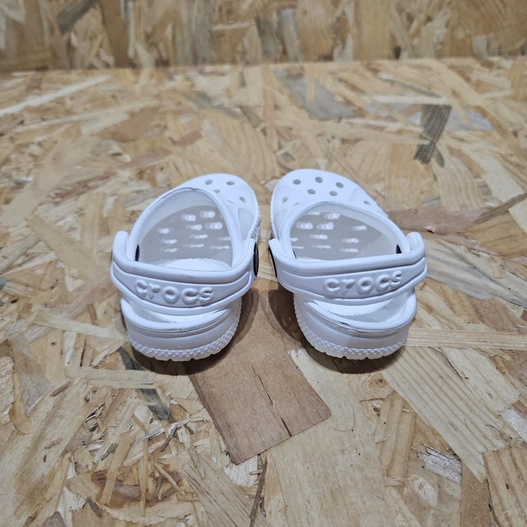 Crocs Baya Clogs Childrens Infant Baby Toddler White Size UK C4 EU 21 *SB1