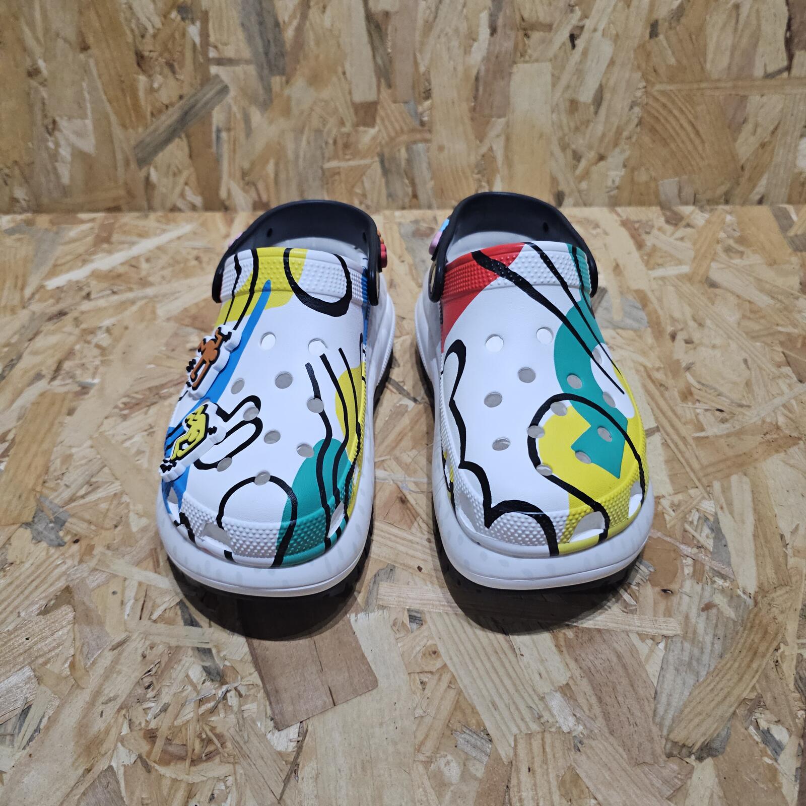 Crocs Women's Keith Haring Mega Crush Clog White Multi Size UK 5 EU 38 *SB10