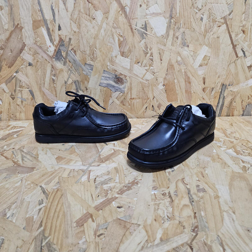 Lee Cooper Waltham Lace Black Leather Shoes Size UK 5.5 *SB7