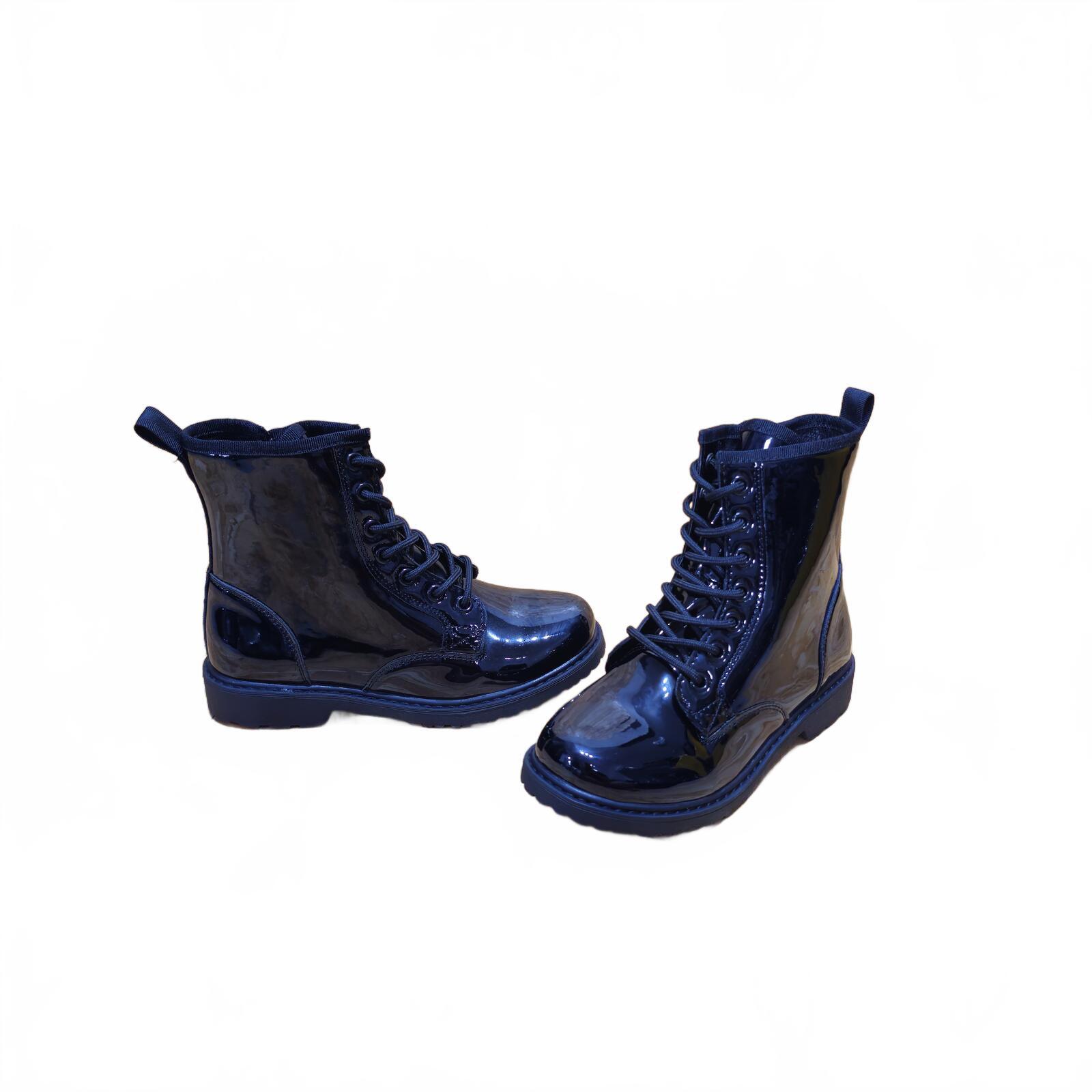 Miso Brandi Boots Childrens Black Biker Size UK 2 EU 34 *SB1